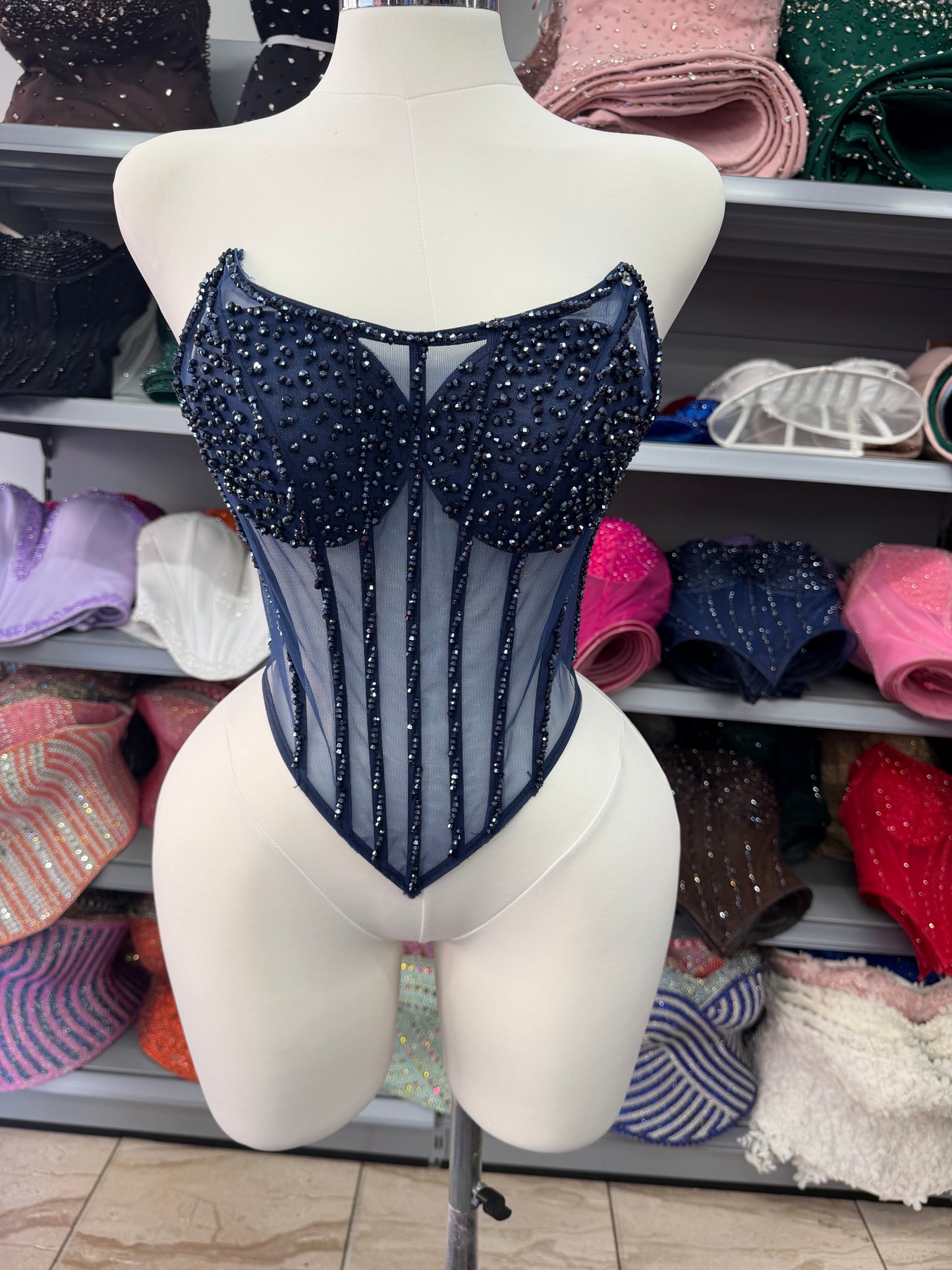 Hand Beaded Corset
