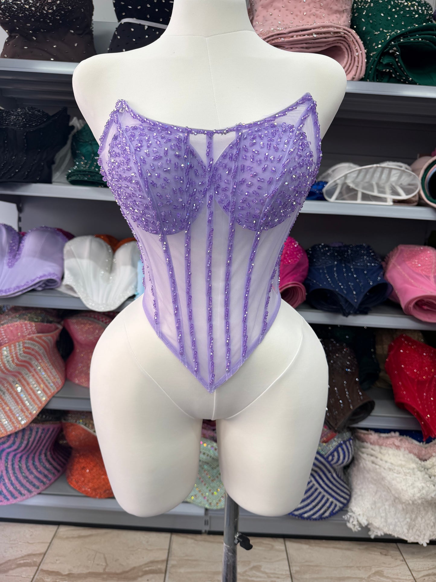 Hand Beaded Corset