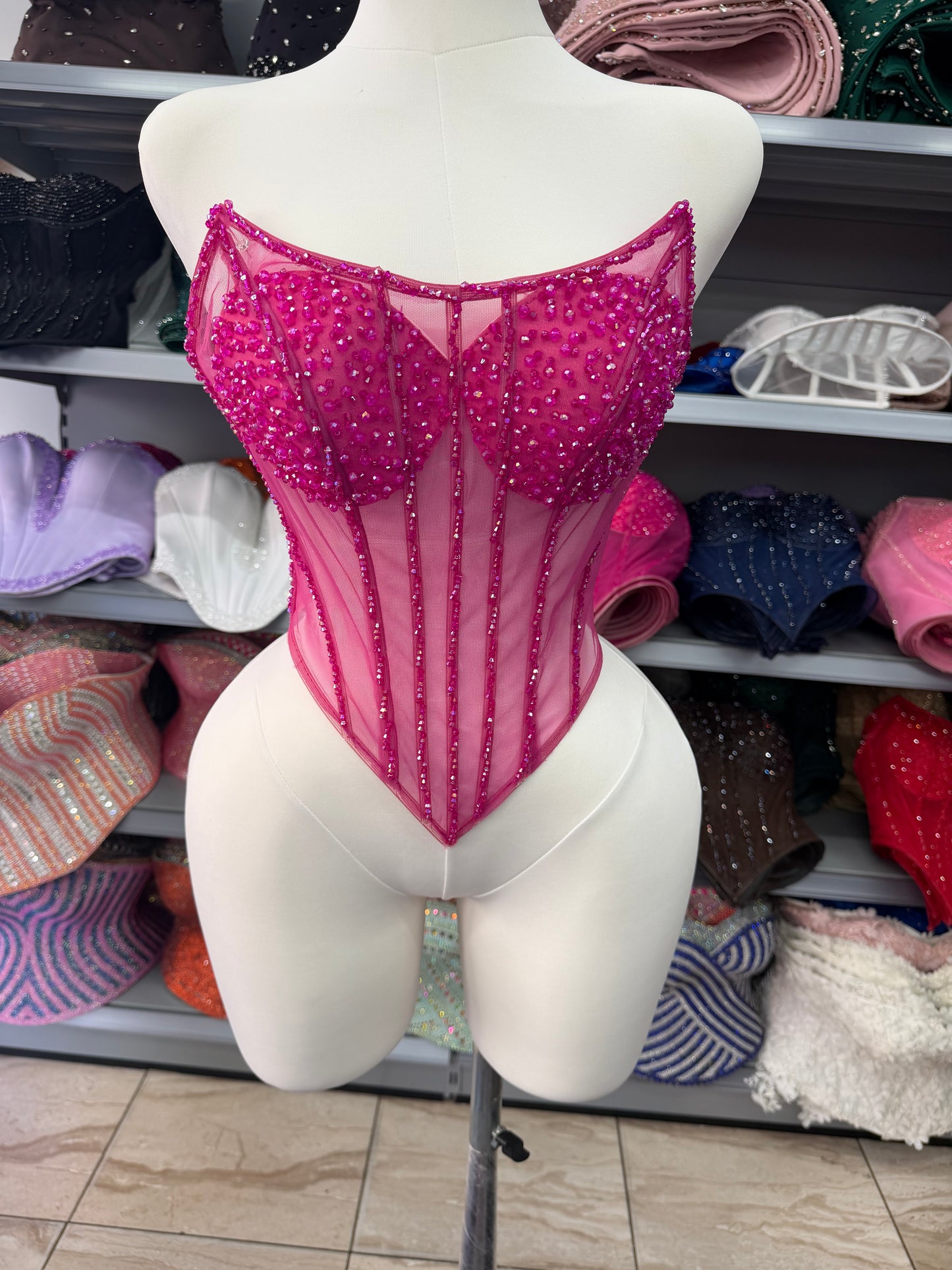Hand Beaded Corset