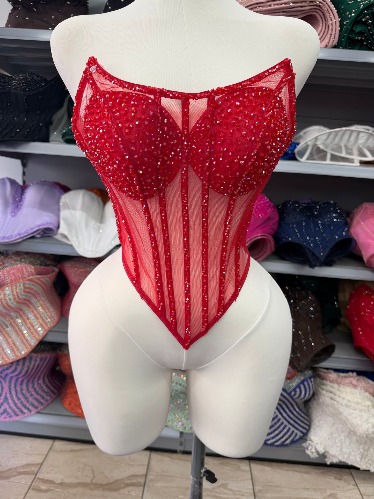 Hand Beaded Corset