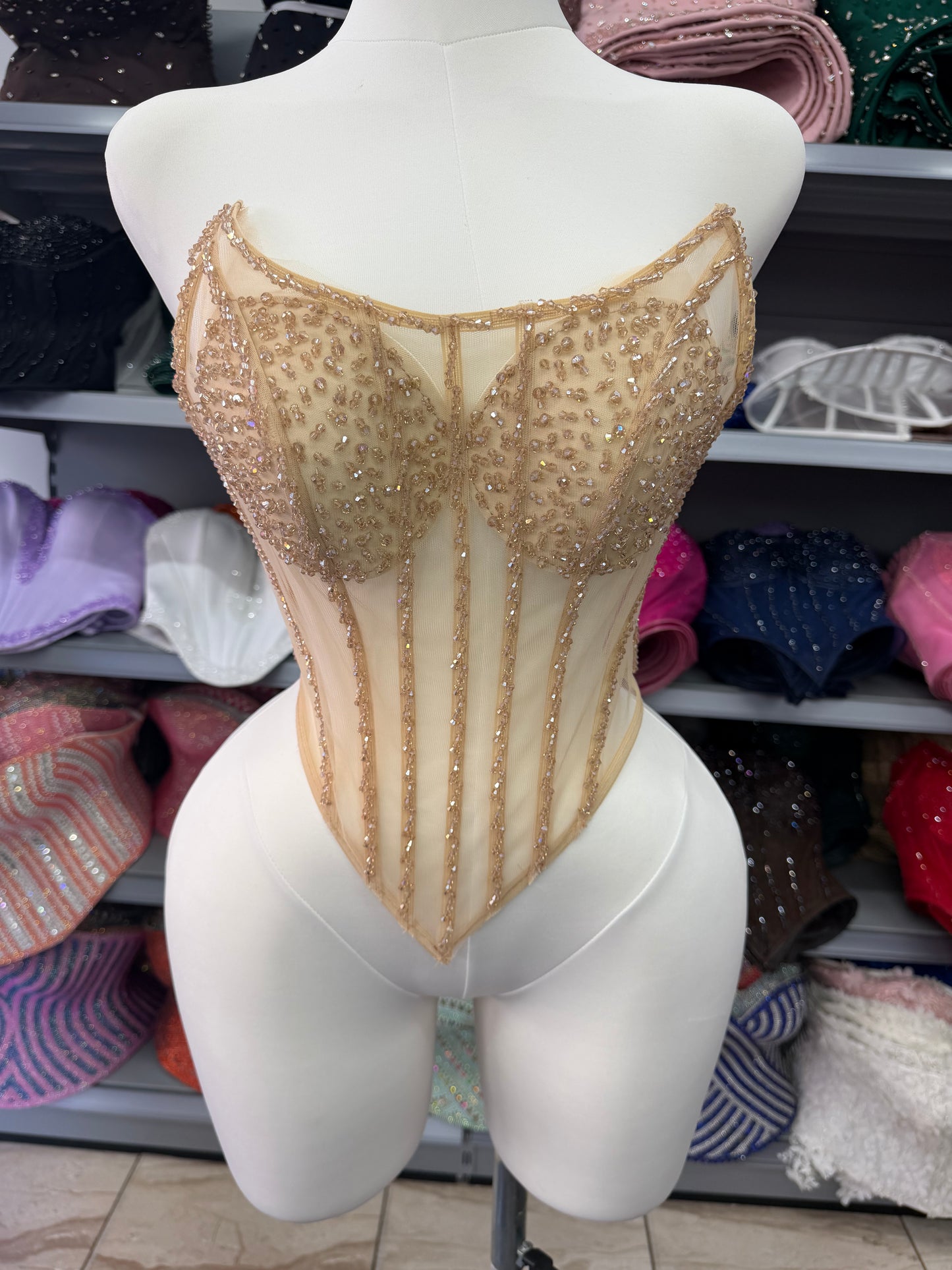 Hand Beaded Corset