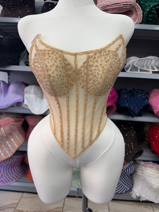 Hand Beaded Corset