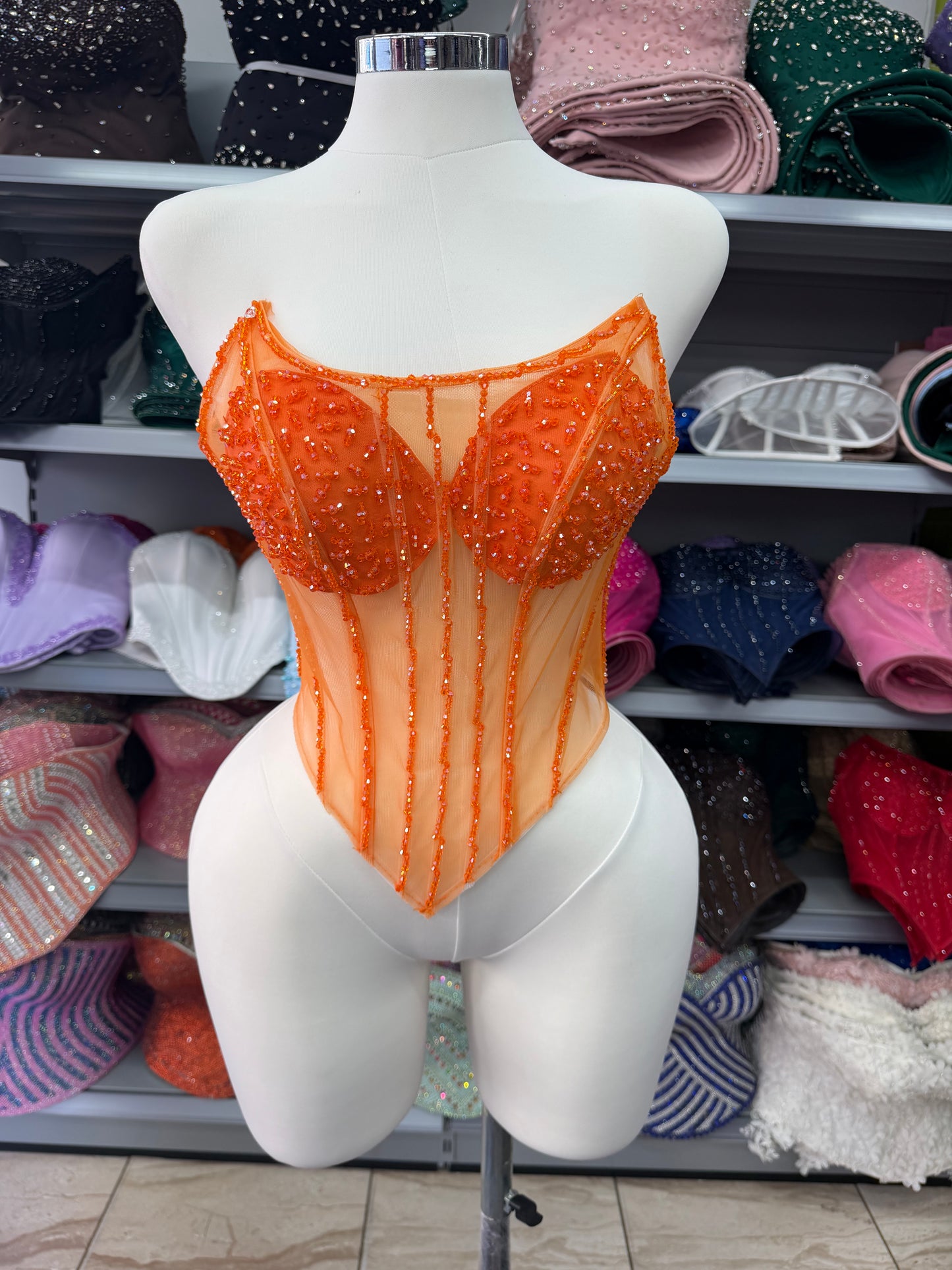 Hand Beaded Corset