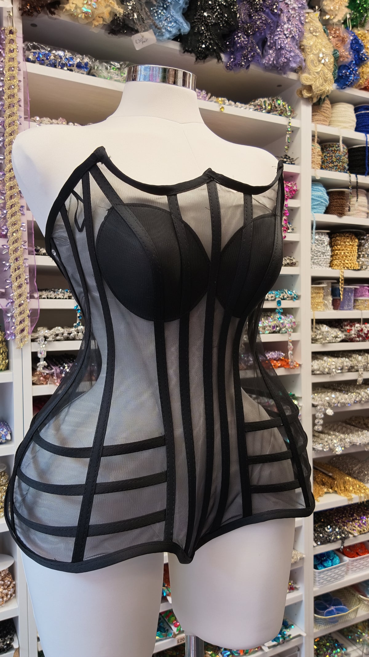 Crab Transparent Corset (Black)