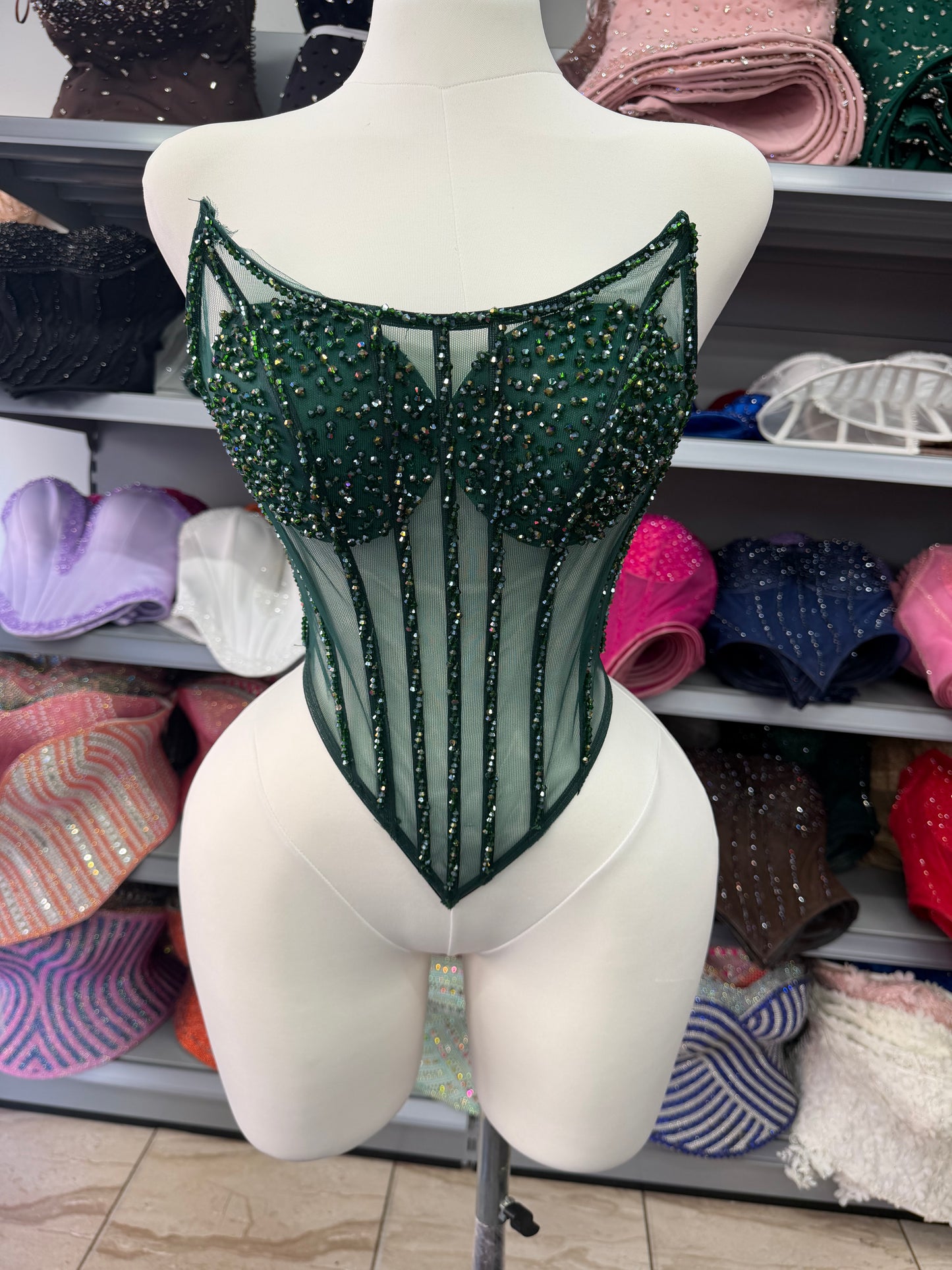 Hand Beaded Corset