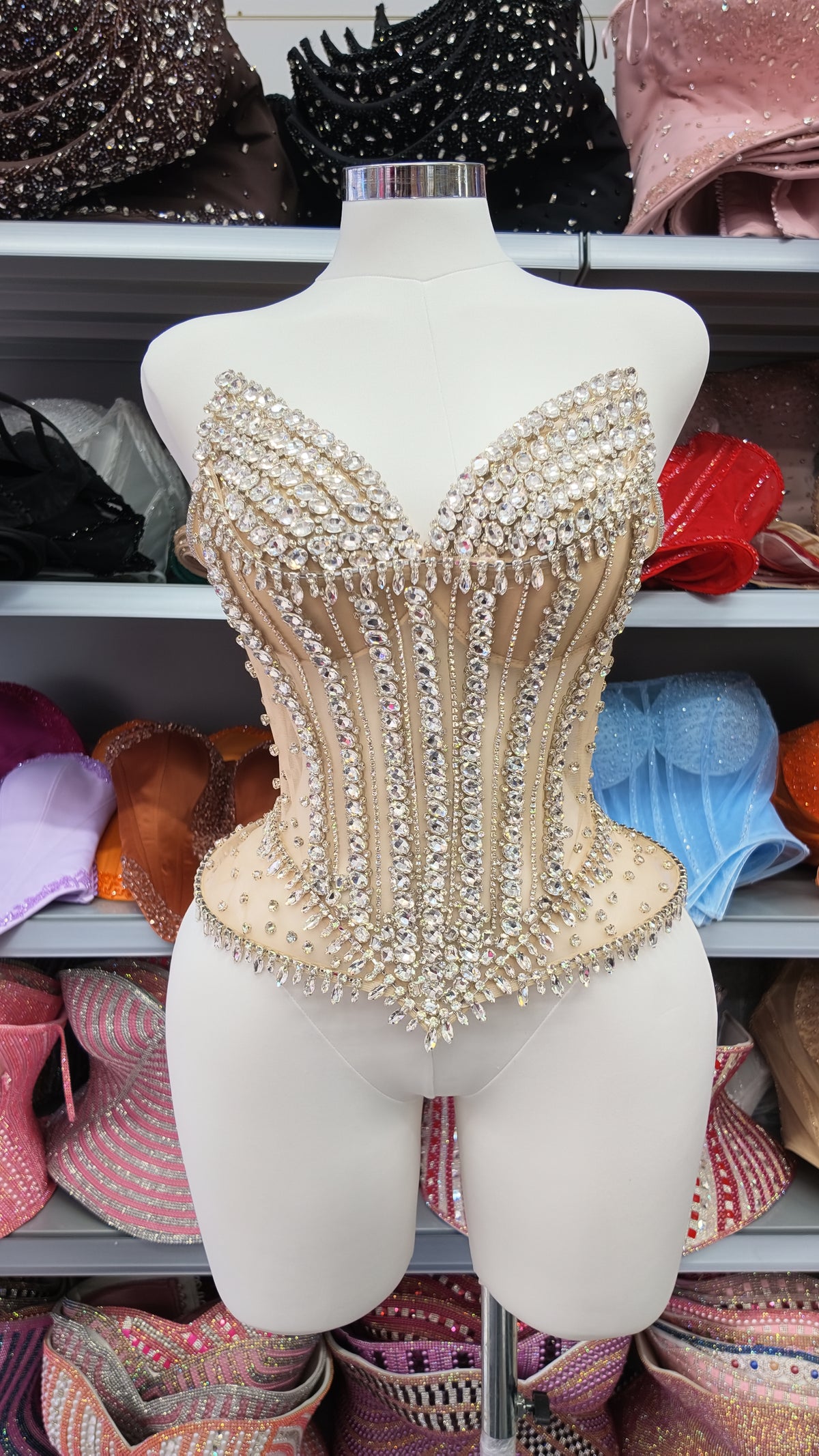 Rhinestone Transparent Corset