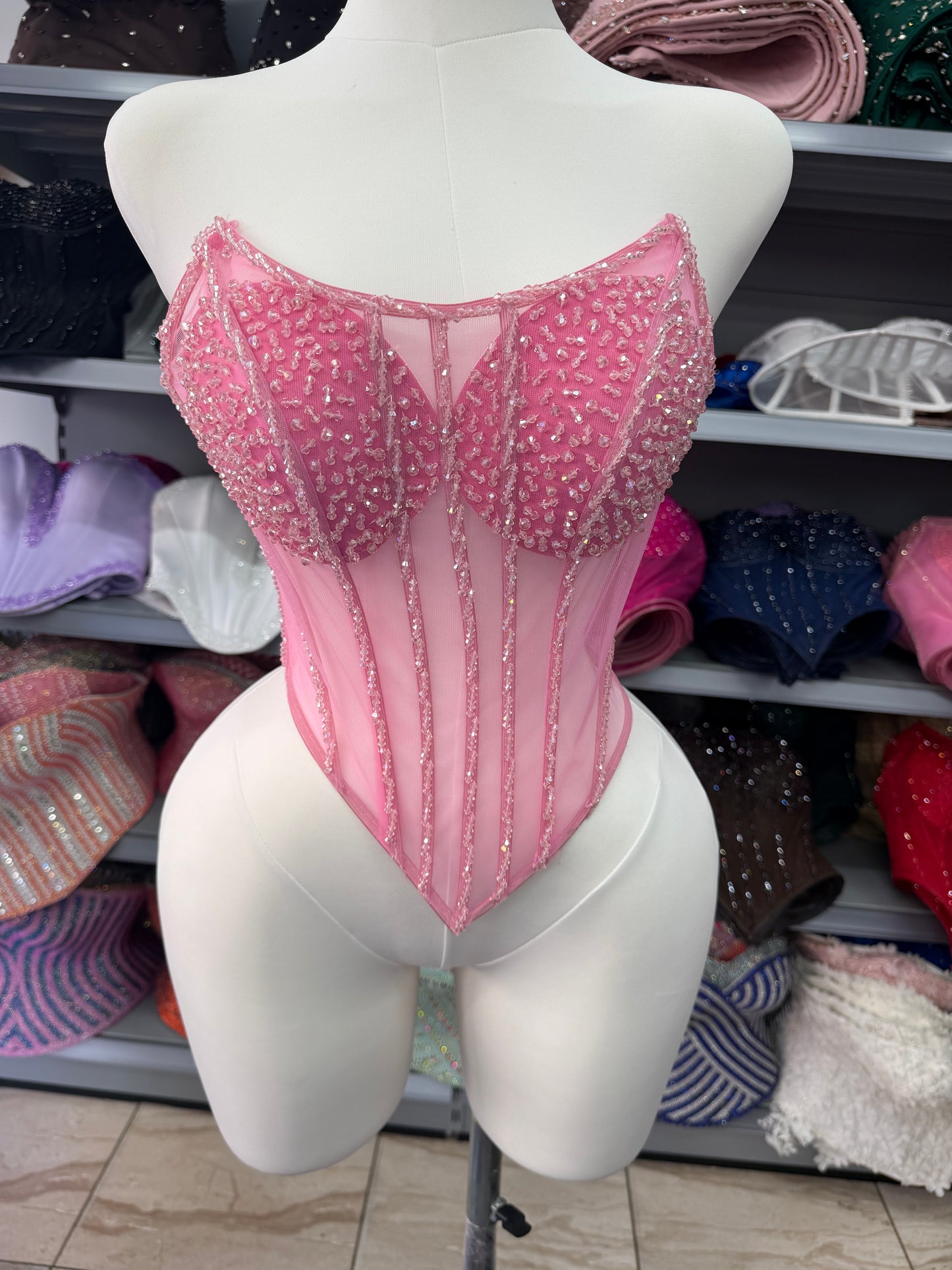 Hand Beaded Corset