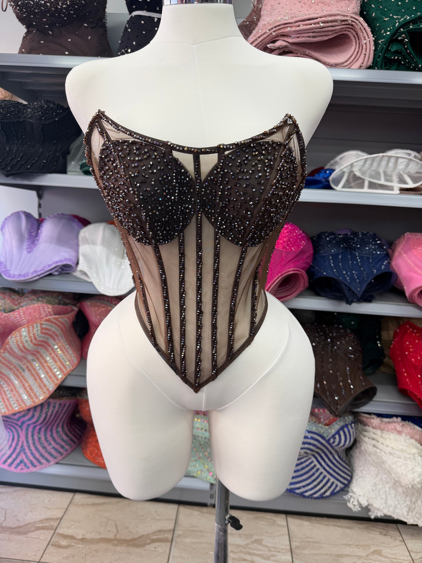 Hand Beaded Corset